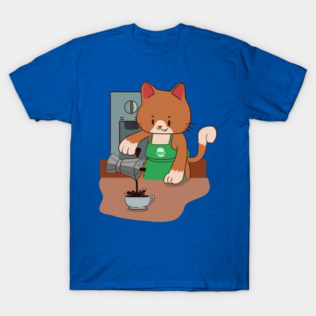 Barista cat T-Shirt by dosfocos